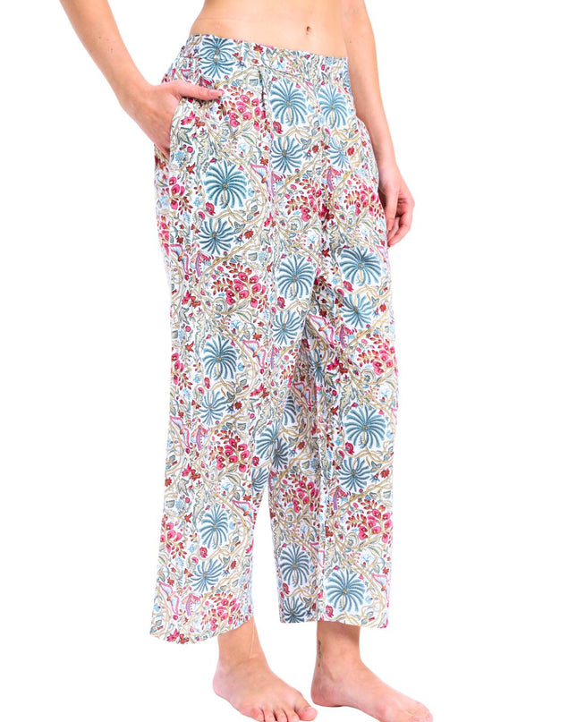 White Floral Shirt Trouser Coord Set