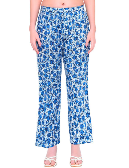 Blue Printed Formal wear Set.