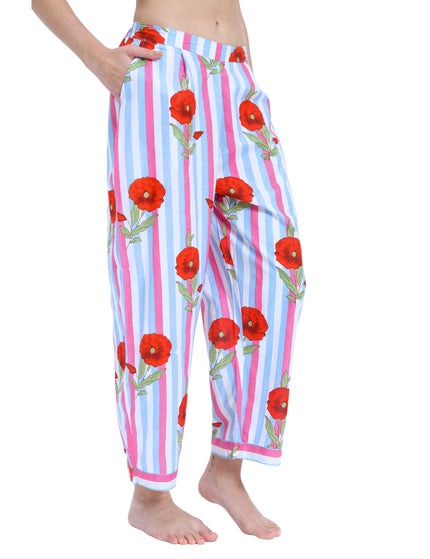 Floral Stripe Shirt Trouser Coord Set