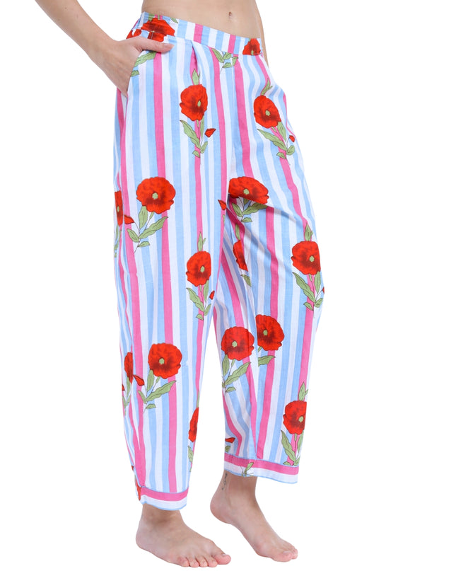 Floral Stripe Shirt Trouser Coord Set