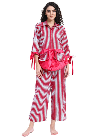Mulberry Pink Stripe coord Set