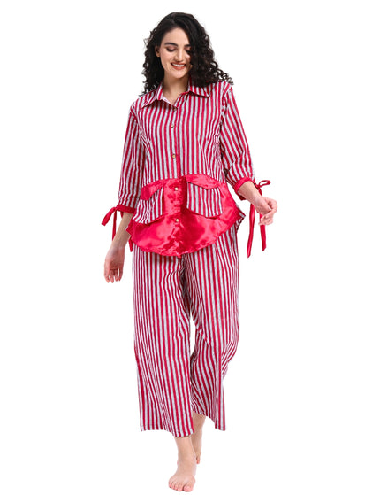 Mulberry Pink Stripe coord Set