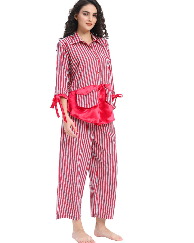Mulberry Pink Stripe coord Set