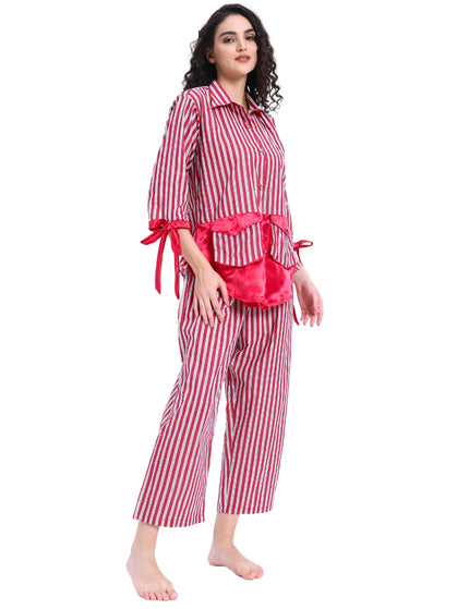 Mulberry Pink Stripe coord Set