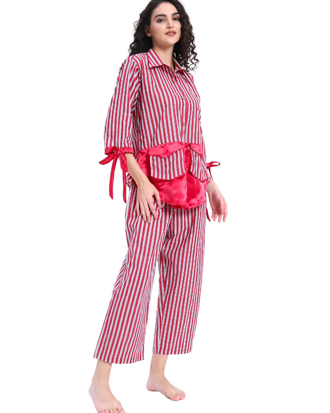 Mulberry Pink Stripe coord Set
