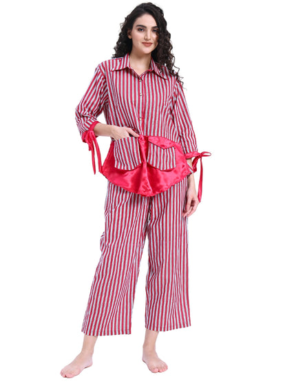 Mulberry Pink Stripe coord Set