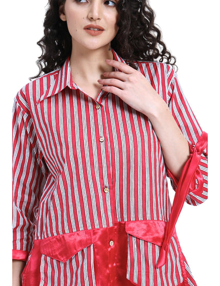 Mulberry Pink Stripe coord Set