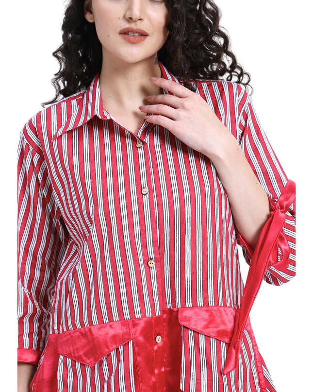 Mulberry Pink Stripe coord Set