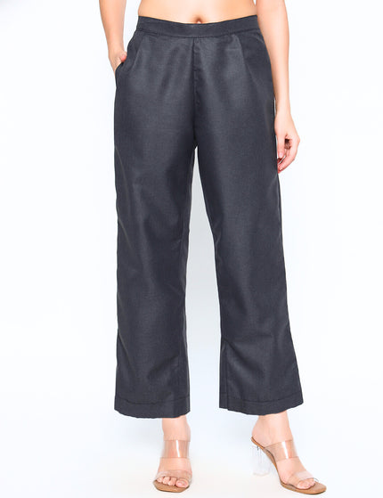 Ash Grey Formal wear Top Trouser Set