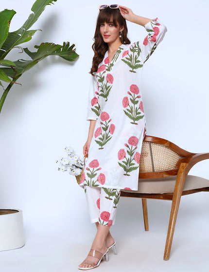 Peaceful Garden of Dreams Kurti Plazo Set