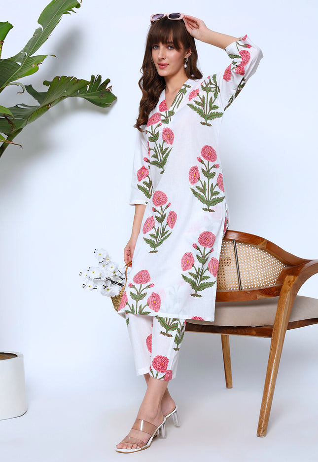 Peaceful Garden of Dreams Kurti Plazo Set