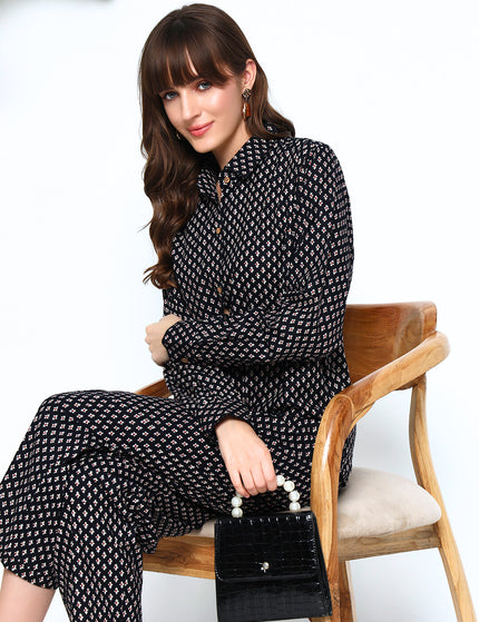Black Buti Shirt Pant Set