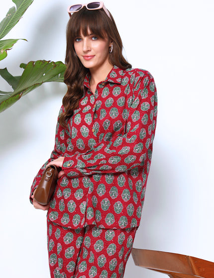 Vintage Rose Shirt Trouser Set