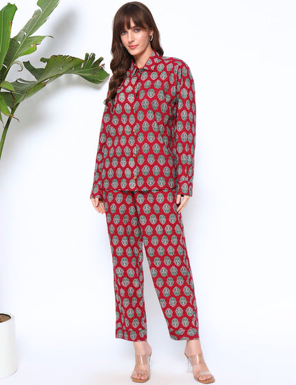 Vintage Rose Shirt Trouser Set