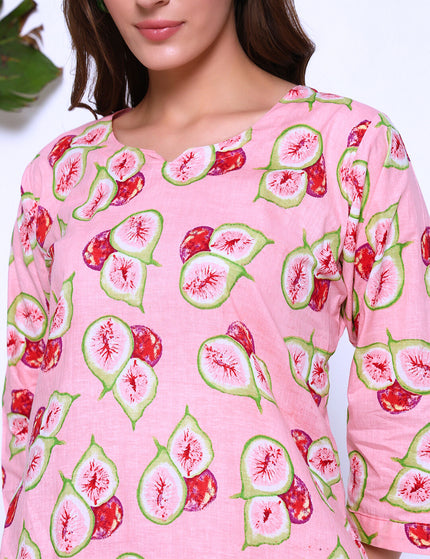 Pink Fig Kurti Plazo Set