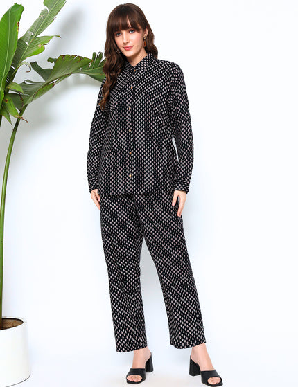 Black Buti Shirt Pant Set