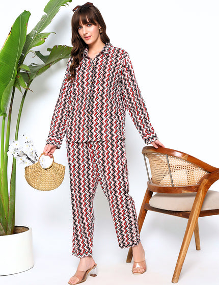 Stripes Shirt Trouser Set